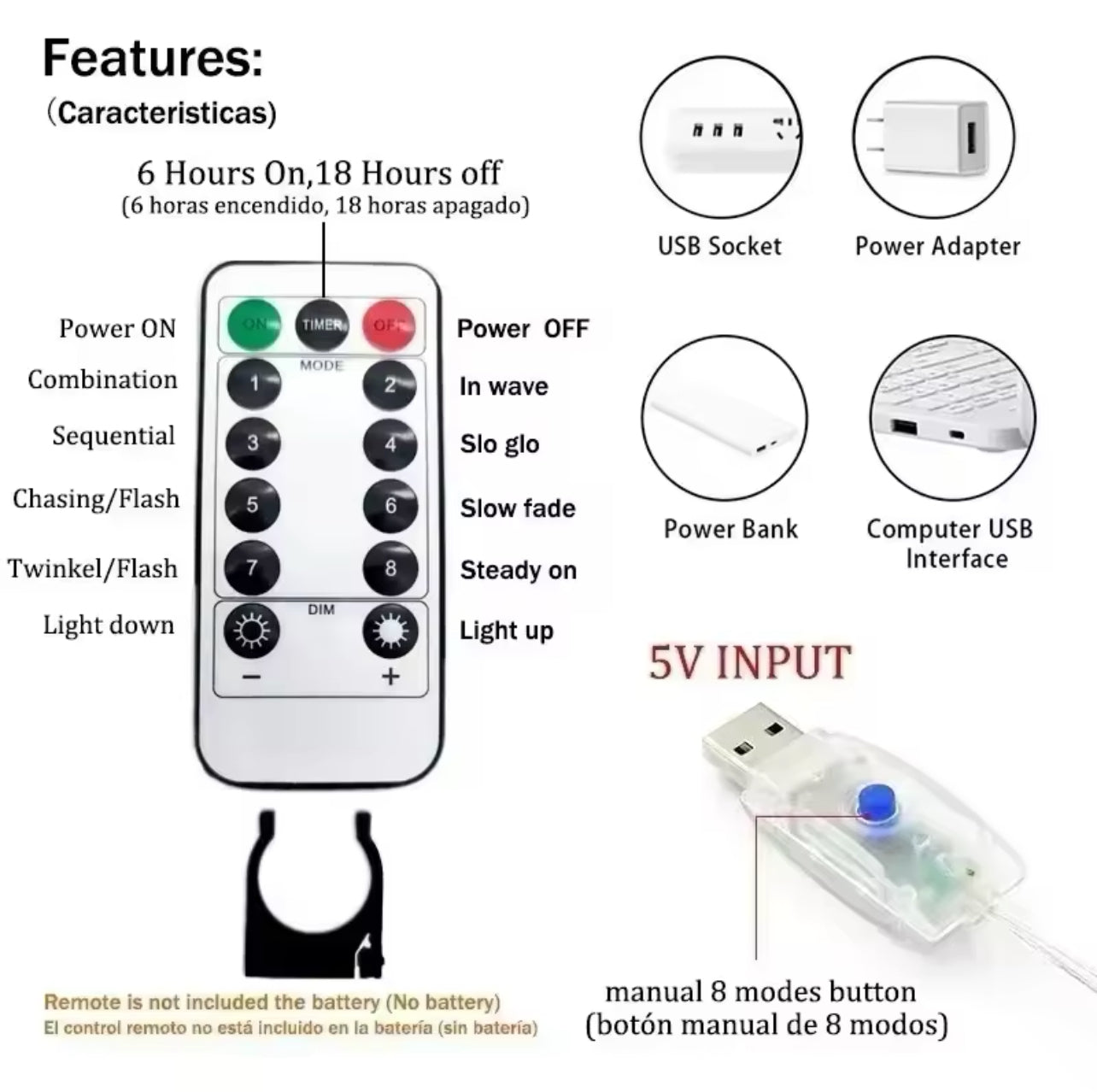 LED Curtain Fairy Lights - USB Powered, Remote Control, Festive Decor (Multiple Sizes)